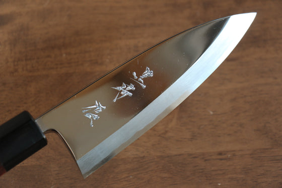 Yu Kurosaki White Steel No.2 Mirrored Finish Deba 150mm Shitan Handle - Seisuke Knife