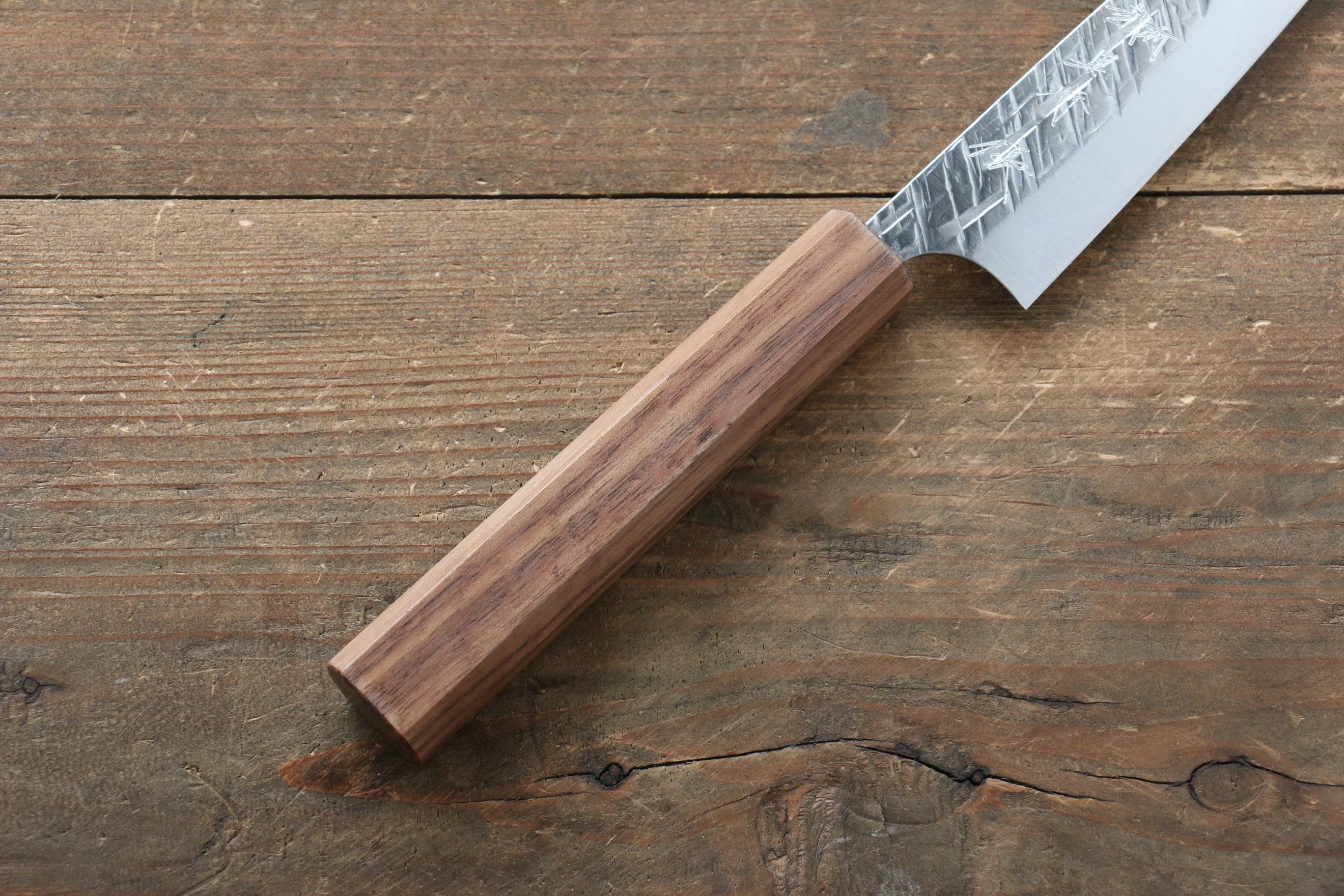 Yu Kurosaki Raijin Cobalt Special Steel Hammered Petty-Utility 120mm Walnut Handle - Seisuke Knife