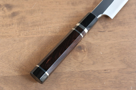 Yu Kurosaki Blue Steel No.2 Mirrored Finish Yanagiba 270mm Ebony with Double Water Buffalo Ring Handle - Seisuke Knife