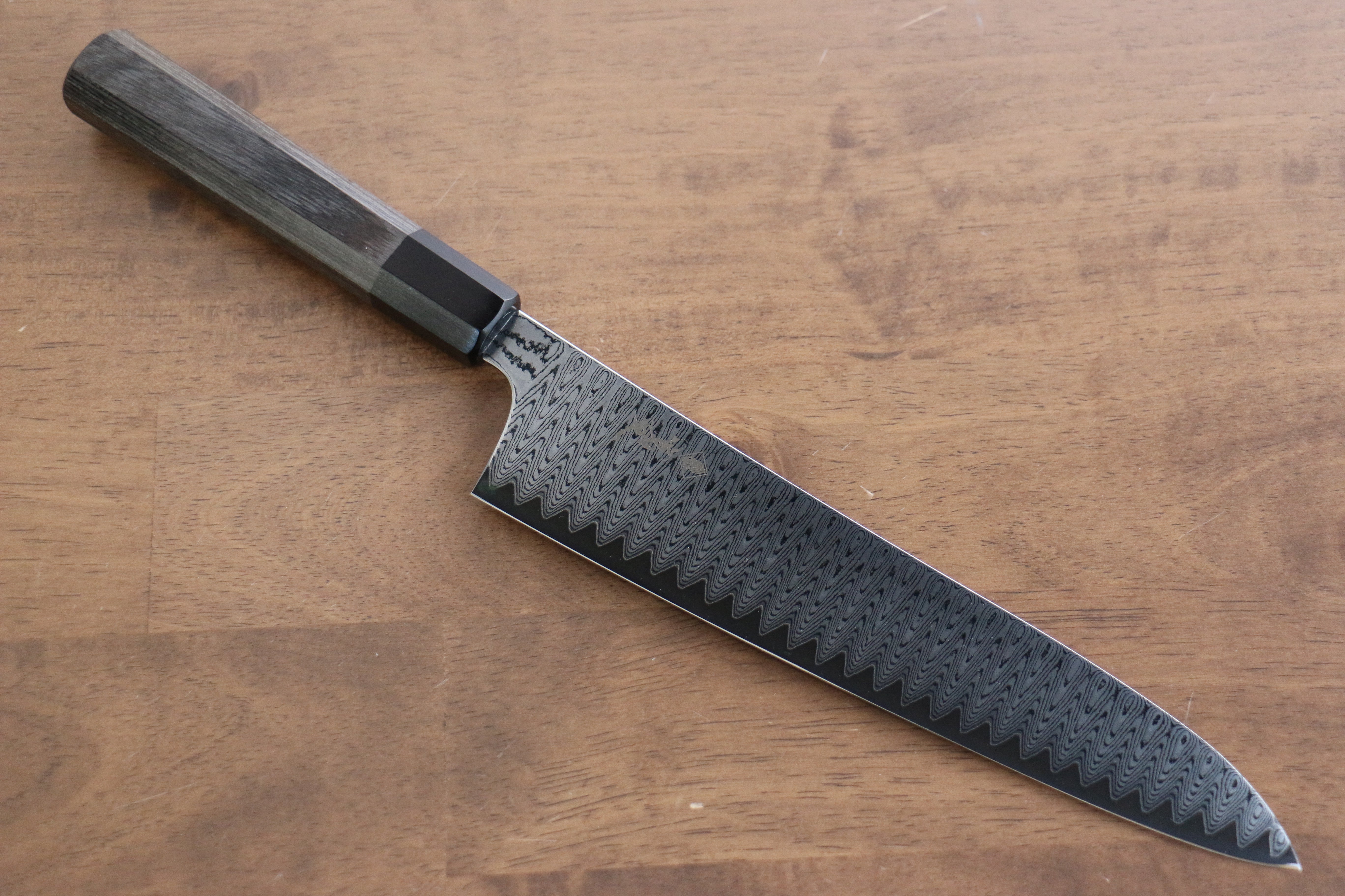 Kanjyo Ladder VG10 Damascus Gyuto 240mm Gray Pakkawood Handle - Seisuke Knife