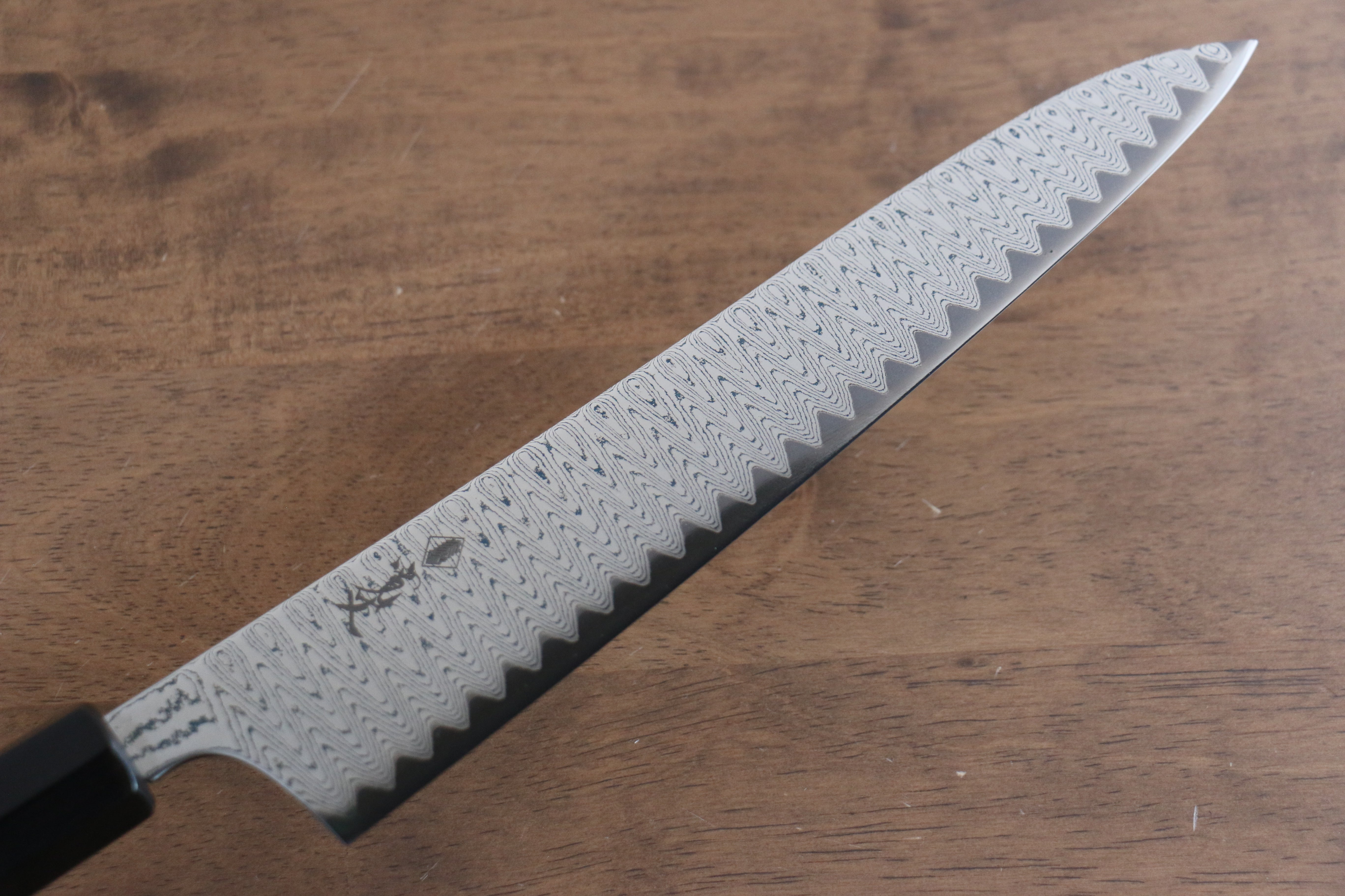 Kanjyo Ladder VG10 Damascus Gyuto 240mm Gray Pakkawood Handle - Seisuke Knife
