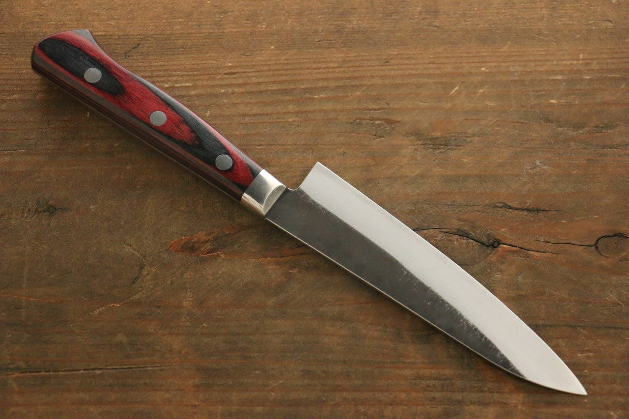 Yoshimi Kato Blue Super Clad Kurouchi Petty-Utility Japanese Chef Knife 120mm - Seisuke Knife