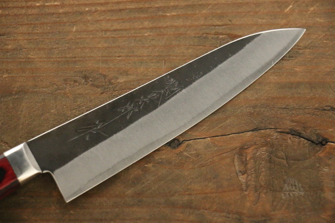 Yoshimi Kato Blue Super Clad Kurouchi Petty-Utility Japanese Chef Knife 120mm - Seisuke Knife