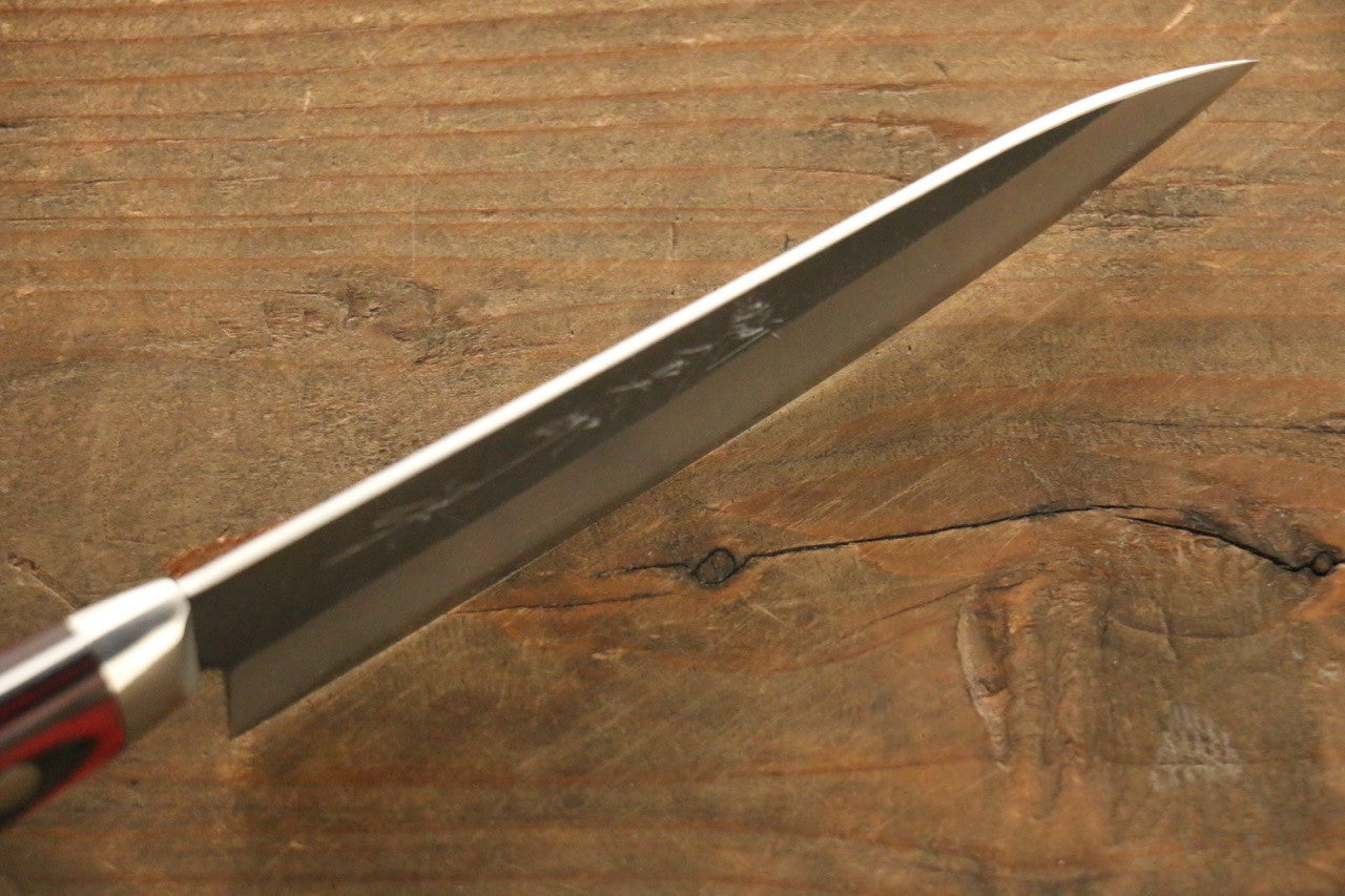 Yoshimi Kato Blue Super Clad Kurouchi Petty-Utility Japanese Chef Knife 120mm - Seisuke Knife