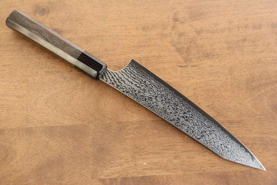 Kanjyo VG10 Damascus Kiritsuke Gyuto 210mm Gray Pakka wood Handle - Seisuke Knife