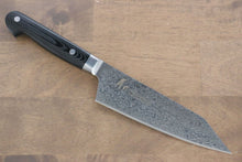  Sakai Takayuki Coreless Damascus Kengata Santoku 160mm Black Micarta Handle - Seisuke Knife