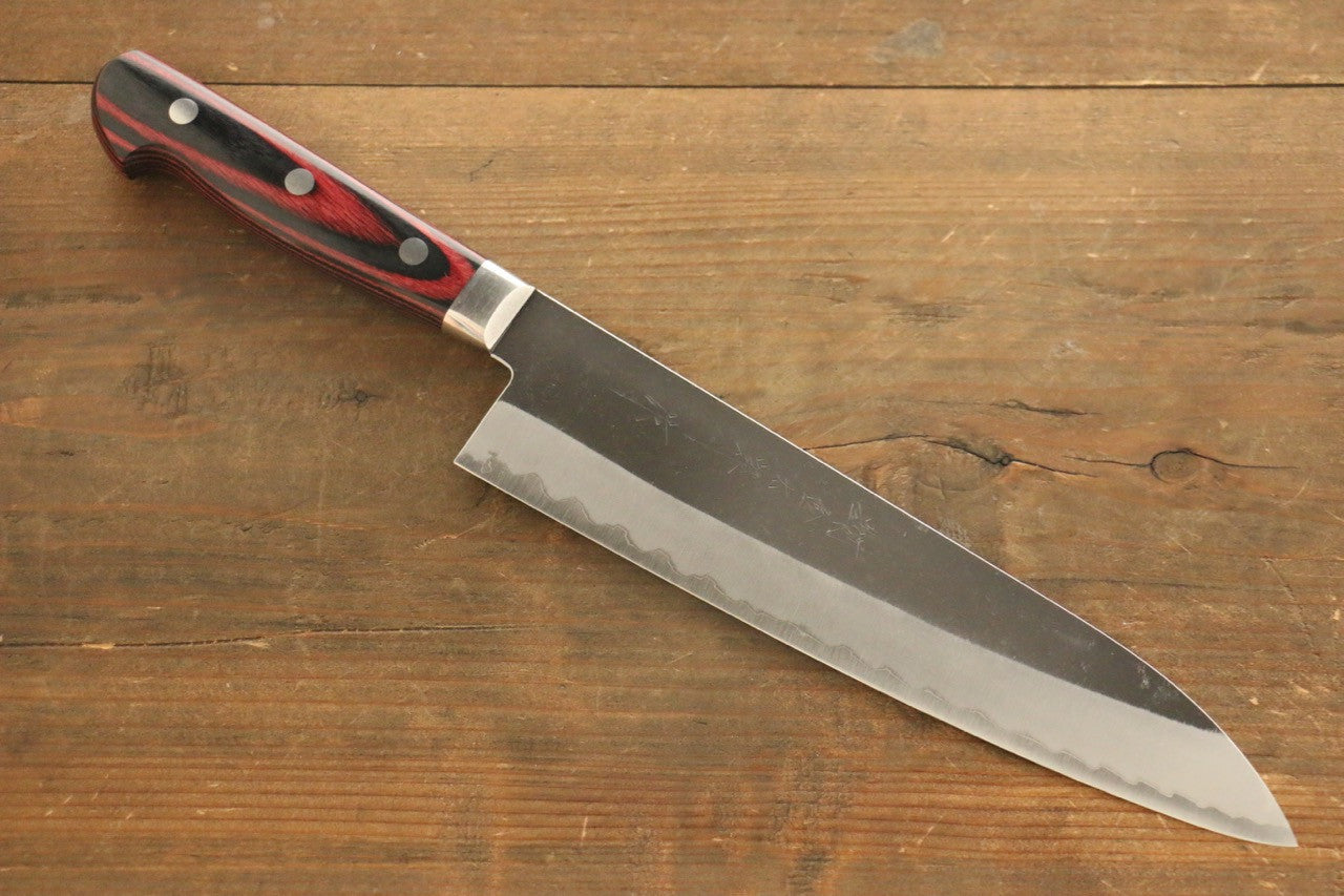 Yoshimi Kato Blue Super Clad Kurouchi Gyuto Japanese Chef Knife 210mm - Seisuke Knife