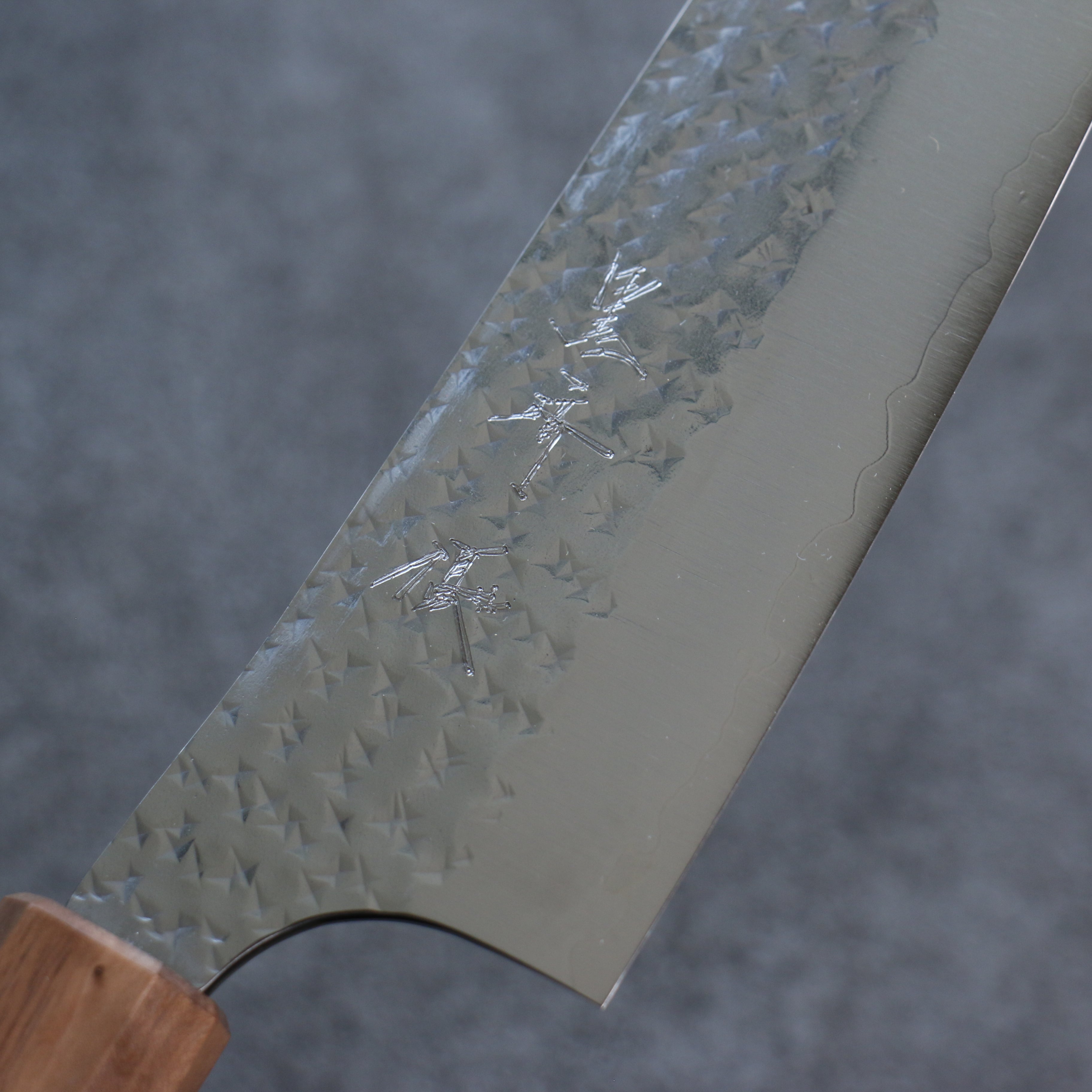 Yu Kurosaki Senko Ei SG2 Hammered Santoku 165mm Walnut(ferrule: Turquoise) Handle - Seisuke Knife