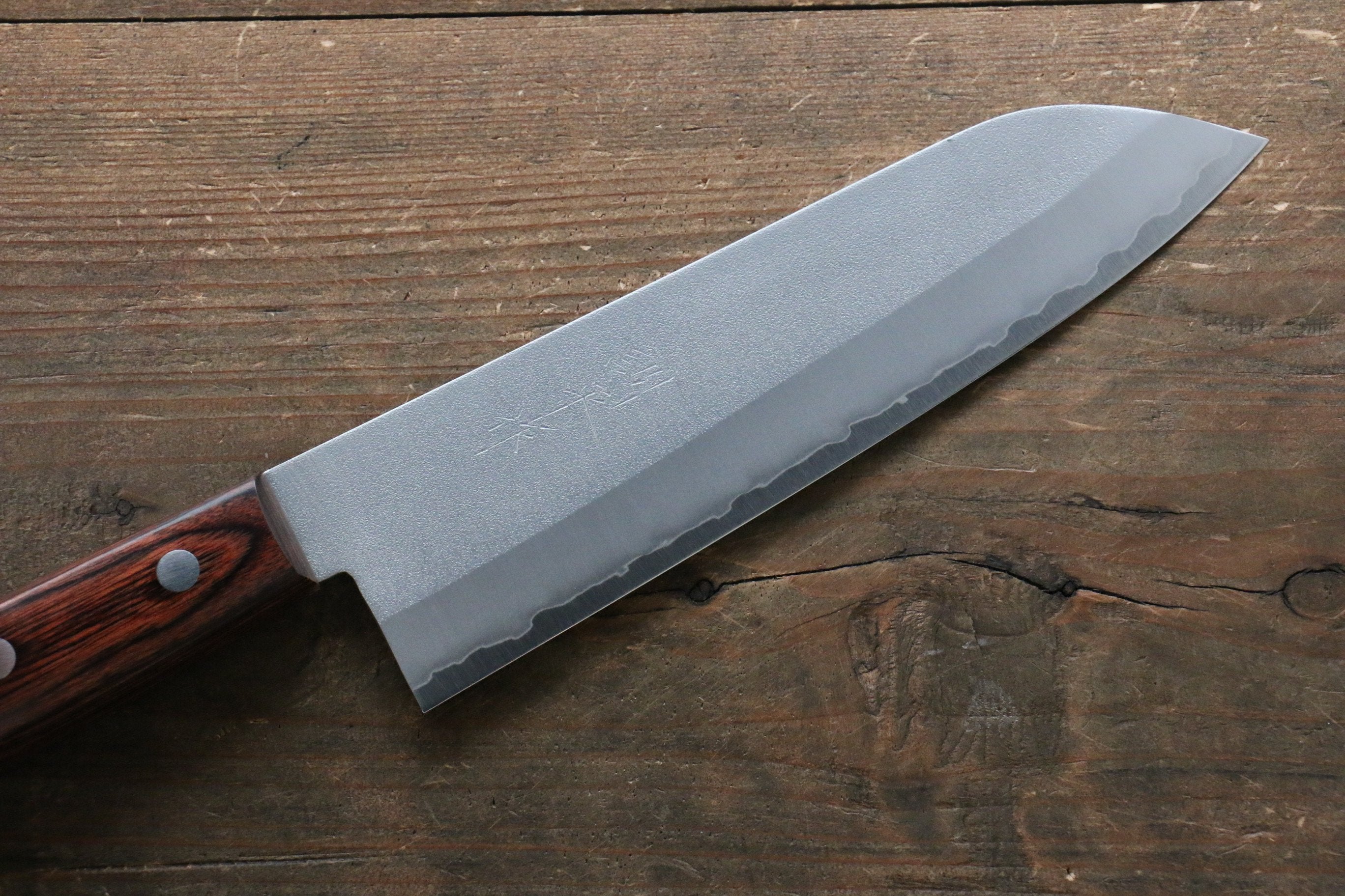 Kunihira VG1 Nashiji Santoku 170mm Mahogany Handle - Seisuke Knife