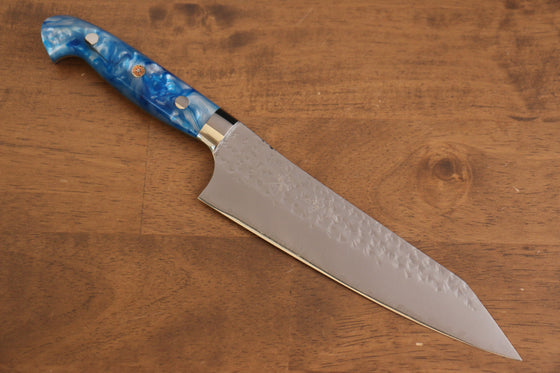 Yu Kurosaki Senko SG2 Hammered Gyuto 180mm Blue white Acrylic Handle - Seisuke Knife