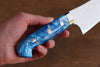 Yu Kurosaki Senko SG2 Hammered Gyuto 180mm Blue white Acrylic Handle - Seisuke Knife - Slide 6