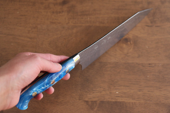 Yu Kurosaki Senko SG2 Hammered Gyuto 180mm Blue white Acrylic Handle - Seisuke Knife