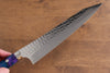 Yu Kurosaki Senko SG2 Hammered Gyuto 210mm Blue purple Acrylic Handle - Seisuke Knife - Slide 4