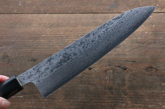 Makoto Kurosaki VG10 Damascus Gyuto 210mm Ebony Wood Handle - Seisuke Knife