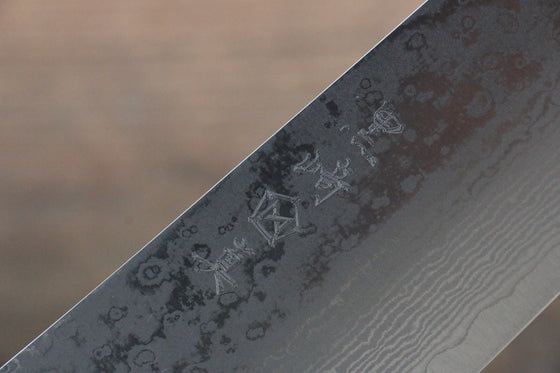 Makoto Kurosaki VG10 Damascus Gyuto 210mm Ebony Wood Handle - Seisuke Knife