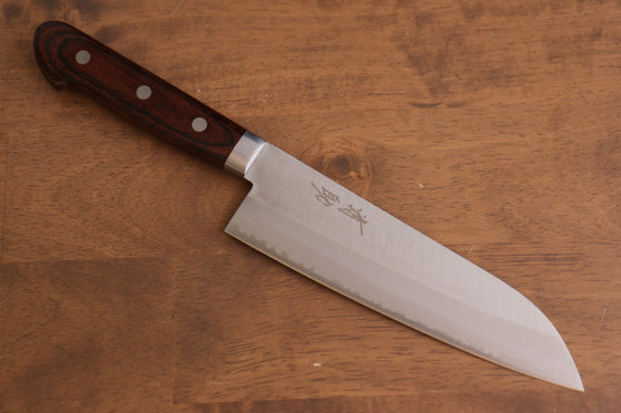 Seisuke VG1 Kasumitogi Santoku 165mm Mahogany Handle - Seisuke Knife