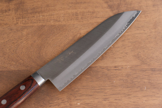 Seisuke VG1 Kasumitogi Santoku 165mm Mahogany Handle - Seisuke Knife