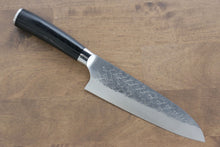  Takeshi Saji SRS13 Hammered Santoku 180mm Black Pakka wood Handle - Seisuke Knife