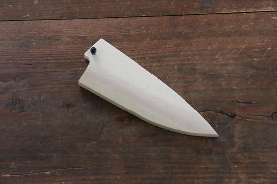 Magnolia Saya Sheath for Aijikiri Knife with with Plywood Pin 105mm (Nashiji) - Seisuke Knife