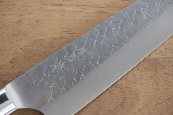 Takeshi Saji SRS13 Hammered Santoku 180mm Black Pakka wood Handle - Seisuke Knife