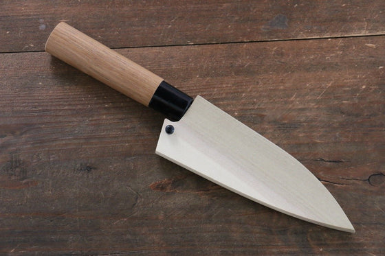 Magnolia Saya Sheath for Aijikiri Knife with with Plywood Pin 105mm (Nashiji) - Seisuke Knife