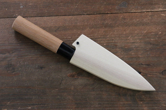 Magnolia Saya Sheath for Aijikiri Knife with with Plywood Pin 105mm (Nashiji) - Seisuke Knife