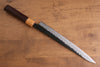 Seisuke Kokubyaku Blue Super Hammered Kurouchi Sujihiki with 240mm Shitan Handle - Seisuke Knife - Slide 2