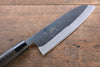 Seisuke White Steel Kurouchi Santoku  165mm Burned Chestnuts Handle - Seisuke Knife