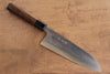 Takeshi Saji Blue Steel No.2 Colored Damascus Santoku 180mm Shitan Handle - Seisuke Knife - Slide 1