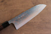 Takeshi Saji Blue Steel No.2 Colored Damascus Santoku 180mm Shitan Handle - Seisuke Knife - Slide 4