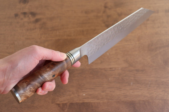 Takeshi Saji SG2 Hammered(Maru) Bunka 165mm Chinese Quince Handle - Seisuke Knife