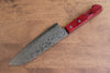 Nao Yamamoto VG10 Damascus Santoku 170mm Red Pakka wood Handle - Seisuke Knife