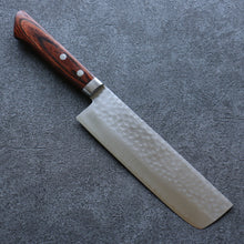  Seisuke VG1 Hammered Nakiri 165mm Mahogany Handle - Seisuke Knife