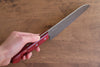 Nao Yamamoto VG10 Damascus Santoku 170mm Red Pakka wood Handle - Seisuke Knife