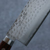 Seisuke VG1 Hammered Nakiri 165mm Mahogany Handle - Seisuke Knife