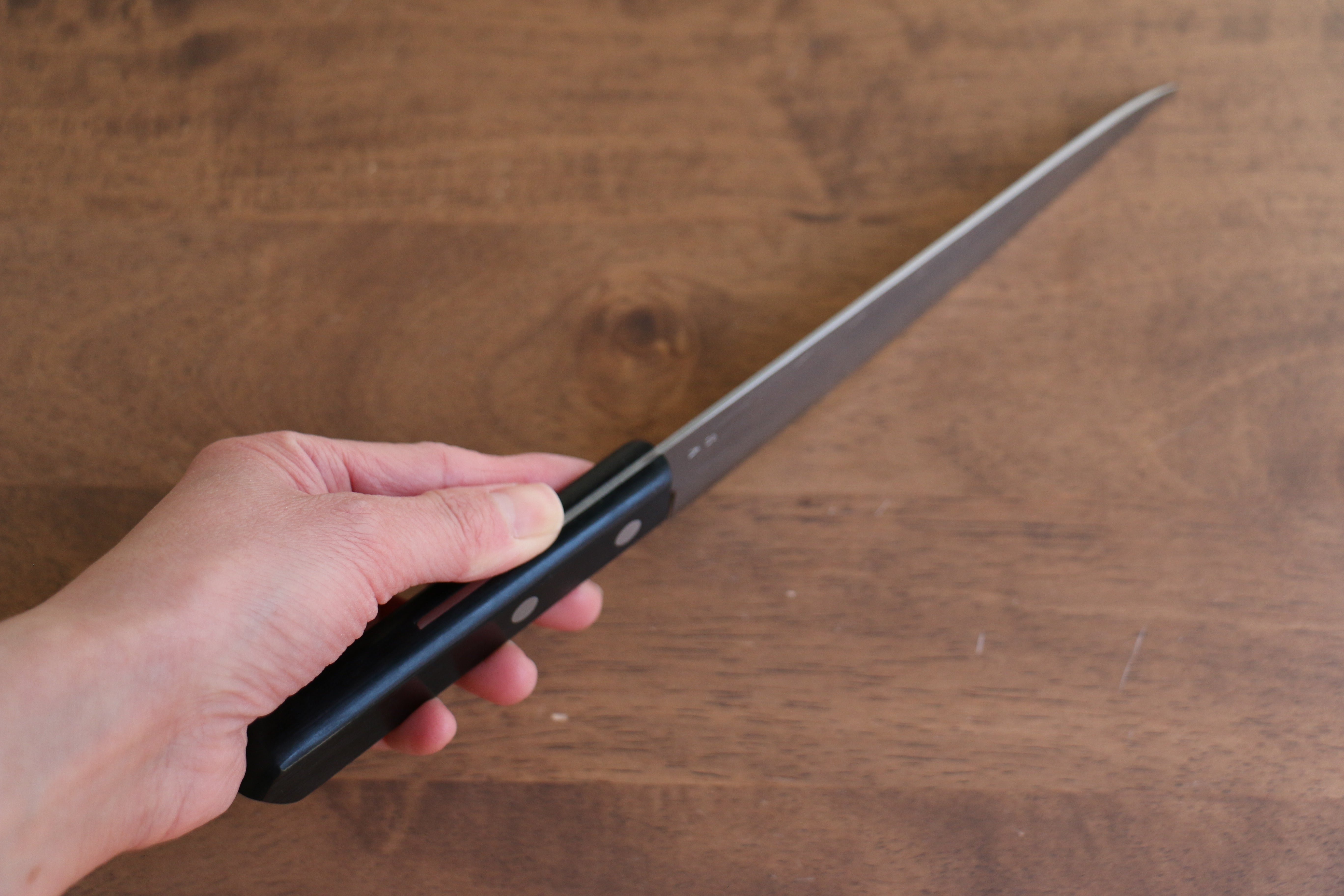 Nao Yamamoto AUS8 Hammered Petty-Utility 160mm Black Pakkawood Handle - Seisuke Knife