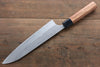 Yoshimi Kato Blue Super Clad Nashiji Gyuto Chef Knife 210mm with Black Honduras Rosewood Handle - Seisuke Knife