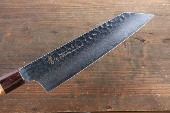 Sakai Takayuki VG10 33 Layer Damascus Kengata Gyuto Chef Knife 190mm with Keyaki Elm Handle - Seisuke Knife