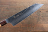 Sakai Takayuki VG10 33 Layer Damascus Kengata Santoku Knife 160mm with Keyaki Handle (Japanese Elm) - Seisuke Knife - Slide 6