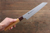 Sakai Takayuki VG10 33 Layer Damascus Kengata Santoku Knife 160mm with Keyaki Handle (Japanese Elm) - Seisuke Knife - Slide 7