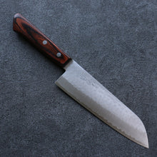  Seisuke VG1 Hammered Santoku 165mm Mahogany Handle - Seisuke Knife