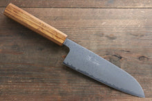  Seisuke SLD 49 Layer Damascus Santoku 165mm with Oak Handle - Seisuke Knife