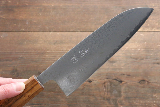 Seisuke SLD 49 Layer Damascus Santoku 165mm with Oak Handle - Seisuke Knife