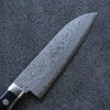 Seisuke VG10 Damascus Small Santoku 135mm Black Pakka wood Handle - Seisuke Knife