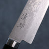 Seisuke VG10 Damascus Small Santoku 135mm Black Pakka wood Handle - Seisuke Knife