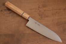  Seisuke VG10 Damascus Santoku 180mm White wood Handle - Seisuke Knife