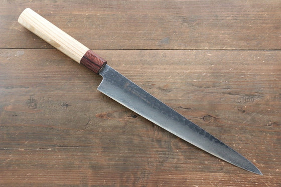 Sakai Takayuki VG10 33 Layer Damascus Sujihiki Japanese Chef Knife 240mm with Keyaki Elm Handle - Seisuke Knife