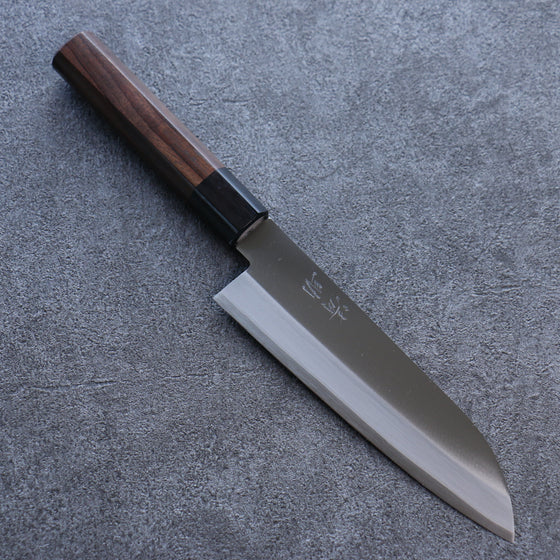 Seisuke Blue Super Kasumitogi Santoku 165mm Shitan Handle - Seisuke Knife