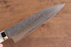 Takeshi Saji Blue Steel No.2 Colored Damascus Gyuto 180mm White Cow Bone Handle - Seisuke Knife