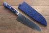 Seisuke Seiten Molybdenum Santoku 180mm Blue Pakka wood Handle with Sheath - Seisuke Knife - Slide 1